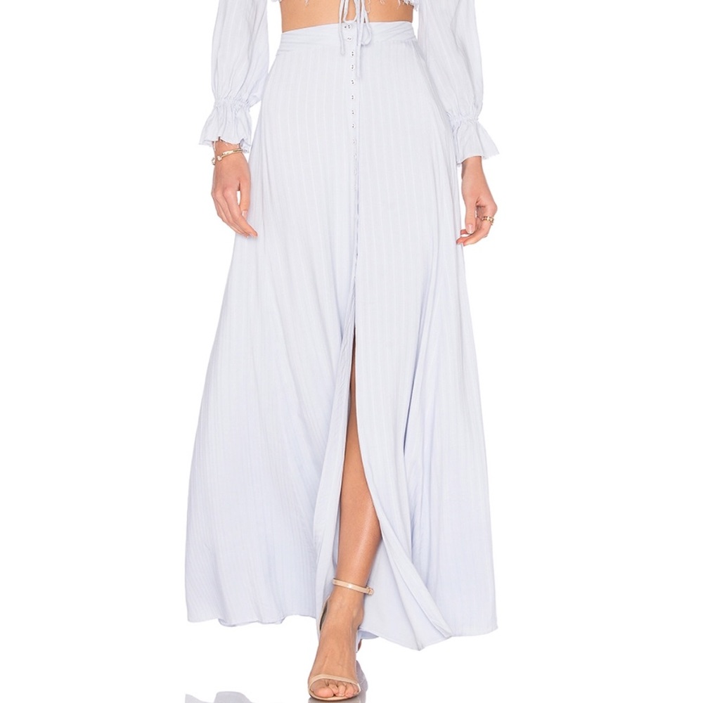 NWT MAJORELLE Sangria Maxi Skirt In Dusty Blue